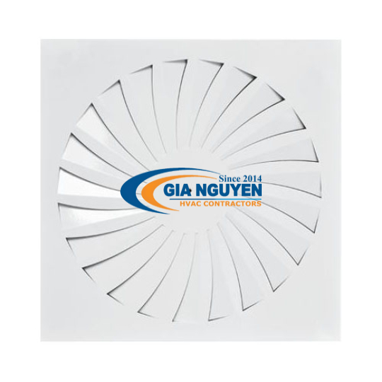 Miệng gió tròn xoắn khung vuông SDQ